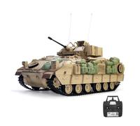 RCARTOYRTR RC Tank, 1:16 2.4G RC M2A2 American Infrared Combat Tank Model that Shoots BBs, Simulation Military Vehicle with Lights&Sounds&Smoke, and Toys for RC Hobbyist