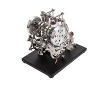 RCARTOYRTR Stirling Engine Model, Pigeon-Style Dual-Cylinder Dual-Piston Hot Air Stirling Engine Motor Kits, Physics Education Science Toy for Adults