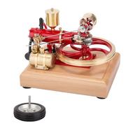RCARTOYRTR Three-wheel Car Engine Model Kit, Mini 1.9CC Horizontal Single Cylinder Four-stroke Internal Combustion Engine Model, Education Model Toy DIY Kits for Adults