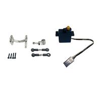 RCAWD 1.2kg Higher Torque Gear Servo & Steering & Servo Saver Set & Tie Rod Links for ARRMA Mojave Grom & for Losi Nascar Upgrades Silver