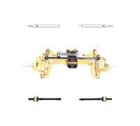RCAWD Fourth Version Brass SCX24 Front Portal Axles, Wide Axle, Highly Rigid Driveshaft, Thickened Screws for Axial 1/24 SCX24 & AX24 Series Upgrades Parts Gold