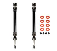 RCAWD Front and Rear CVD Drive Shaft #45 Steel & Alloy Aluminum Alloy for 1/10 ARRMA 4S Outcast & Kraton Rc Hobby Model Car Upgraded Hop-Up Part 2pcs(Black)