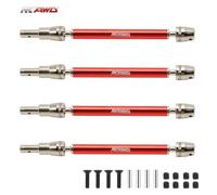 RCAWD front/rear slider CVD driveshaft set for 1/10 ARRMA 4s Outcast&Kraton V2 upgrade part 4pcs/set (Red)
