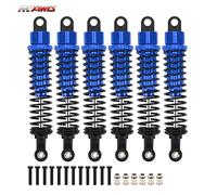 RCAWD Rc Shock Absorber 80mm Upgrades Parts for 1/10 LAEGENDARY, Aluminum Front & Rear RC Shocks Damper Upgrades Parts 6pcs/set (Navy Blue）
