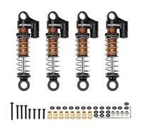 RCAWD RC Shock Absorber Upgrades Parts for FMS FCX24 1/24 & 1/18 Crawlers, Aluminum Front Rear RC Shocks Damper # C3002（Black）