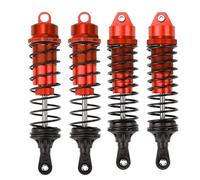 Rcawd RC Shocks Upgrade Parts for 1/10 Arrma Senton 4X4 Granite 4X4 Vorteks 4X4 Arrma Bigrock 4X4 Typhon 4X4 RC Truck,4PCS Full Aluminum Front Rear Big Bore Hops Up,Replace AR330550 AR330551 Red