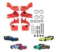 RCAWD Steering C-hubs Rear Hub Set for ARRMA Infraction,Vendetta Upgrades,1/8 Caster Knuckle Arm Spindle Carrier Stub Axle Red