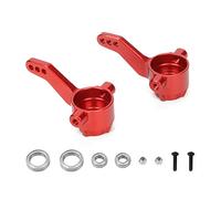 RCAWD Steering Hub Carriers for Arrma 1/10 3S/Mega Red | Alloy Steering Hub Carrier Blocks 2PCS, Fits Arrma Vorteks/Senton/Granite/Big Rock/Typhon 3S/Mega, Red