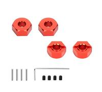 RCAWD wheel hex hub adapter 14mm for 1/10 ARRMA 3s&Mega550 Vorteks Senton Granite Big Rock Typhon machined alloy upgrades part 4pcs(Red)