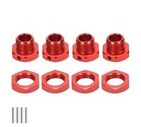 RCAWD Wheel Hex & Wheel Nut 17mm for ARRMA 6S, Fireteam, Kraton, Notorious, Outcast, Talion Upgrades Parts, Wheels Hubs Adapter for #AR310484#ARAC9416, AR310449#ARAC9763（Red）