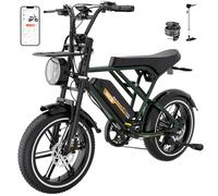 RCB G19 Mini Adult Electric Bike,16" Pneumatic Tyres,250W Motor,Dual Suspension,40-70km Range,APP/NFC Smart City Bike (Unisex)