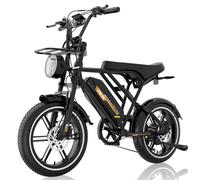 RCB G19 Mini Adult Electric Bike,16" Pneumatic Tyres,250W Motor,Dual Suspension,40-70km Range,APP/NFC Smart City Bike (Unisex)
