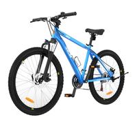 RCB GK2 26 Inch Hardtail Mountain Bike, 21-Speed MTB Bicycle with Aluminium Frame, Front Suspension, Mechanical Disc Brakes and Water Bottle Holder, for Teens and Adults