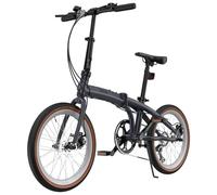 RCB GK4 Folding Bike 20 Inch, Foldable Bicycle with Aluminium Frame, 7-Speed Gear System, Mechanical Disc Brakes, Suspension Fork, Compact Commuter Bike for Teens and Adults