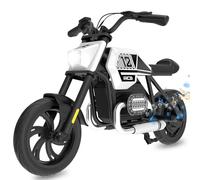 RCB R9 Kids Electric Motorbike, Ride on Motorcycle with Loudspeaker, 3 Speed Modes 6.2/9.3/15.5mph&9.32 Miles Long Range, Ambient lighting, 12'' Pneumatic Tire for Aged 6+