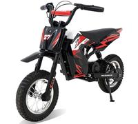 RCB R9X Electric Motorcycle Kids, 12 inch Pneumatic Tires, 5.2Ah Battery, Ride On Electric Motorcycle with 3 Speed Modes 5/7.5/15.5MPH, Range 10.5 Miles, Moto Crossbike for Kids (Red)