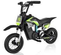 RCB R9X PRO Kids Ride On Motorcycle, Electric Motorbike with 350W Motor, 6.2/9.3/15.5mph Speed Modes & 9.94Miles Long Range, Ambient lighting, Dual Suspension, 12" Motor Cross for Kids Aged 4+