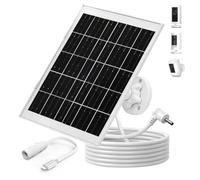 RCBCH 1 Pack 7W Solar Panel for Ring Camera Compatible with Ring Spotlight Cam Battery and Stick Up Cam (Pro)/ Spotlight Cam Plus/Pro Power with 10FT 3.5mmDC Cable and Type C