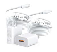 RCBCH 2 Pack 10FT White USB-C Charging Cable for Arlo Essential 2K, Alro Essential 2nd Generation, Blink Outdoor4 4th Generation, Petcube Cam 360 - Surveillance Camera Charger Charging Cord