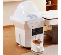 RCBDBSM Japanese Head Spa Equipment, Head Spa Waterfall Equipment, Head Spa Equipment Steamer, Water Circulation Head Spa Equipment with Fumigation & Light Therapy Function,White-with-Fumigation