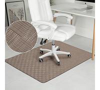 RccugmatS Chair Mat for Hardwood & Tile Floor, 36" x 48" Heavy Duty Office Chair Mat for Rolling Chairs, Anti Slip, Non-Curve, Floor Protector for Home Office, Brown Square