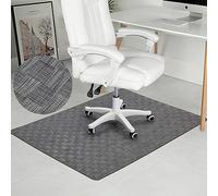 RccugmatS Chair Mat for Hardwood & Tile Floor, 36" x 48" Heavy Duty Office Chair Mat for Rolling Chairs, Anti Slip, Non-Curve, Floor Protector for Home Office, Gray Square