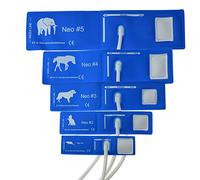 RCDPK 5 Piece Veterinary Blood Pressure Cuffs,Animal Sphygmomanometer Cuff Accessories,Pets Blood Pressure Monitors Cuffs Set for Elephant,Horse, Dog,Cat, Mouse (#6-Mix, Blue (Reusable))