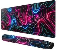Rcege Large Gaming Mouse Pad Extended Desk Mat with Non Slip Stitched Edge