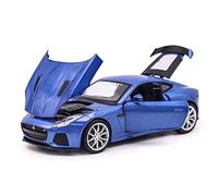 RCESSD 1:32 Scale Jaguar F-Type Sports Car Model - Die-Cast Alloy With Sound and Light, Pull Back Toy Car for Collectors (Blue)