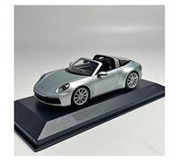 RCESSD scale car model 1:43 For Porsche 911 992 Targa Convertible Sports Car Alloy Finished Car Die-casting Model Car collect vehicles (Color : Silver)
