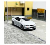 RCESSD scale car model 1:64 For Nissan R34 Skyline GT-R V-Spec N1 Metal Die-Cast Model Car Miniature Car Ornament collect vehicles