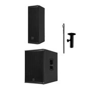 RCF - NXL 14-A & Sub15AX (Black) with Stand and Spacer