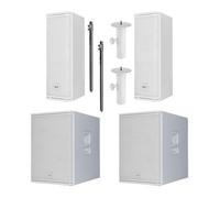 RCF - NXL 14-A & Sub15AX with Stands and Spacers (White) Pair