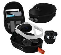 RCGEEK HiBloks Carrying Case with Magnetic Charging Port for Meta Quest 3 Accessories, Hard Travel Case for Oculus Quest 3 All-in-One VR Headset and Controllers, Quest 3 Backpack Portable Storage Bag