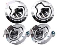RCGKNNMUZ 1/2/4Pcs RV Boat 2 Inch/50mm Flush Door Pull Hatch Slam Latch Marine Deck Cabinet Hardware(2pcs with key)