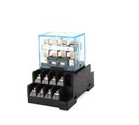 RCGKNNMUZ 10pcs Intermediate Relay HH64P LY4NJ 10A Micro Small Electromagnetic Relay ACDC12V24V AC110V 220V 380V with 14 pins Socket Base PTF14A(With Socket,AC 110V)