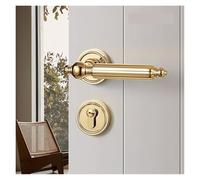 RCGKNNMUZ Bedroom Door Lock Indoor Room Door Wooden Door Golden Door Lock Home Light Luxury Magnetic Simple Handle American Lock(Type A-Silent magnetic attraction)