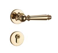 RCGKNNMUZ Full Copper Bedroom Minimalist Door Lock Indoor Mute Magnetic Wood Door Lock Gold Universal Room Door Locks