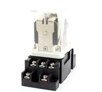 RCGKNNMUZ JQX-38F DC24V Coil Voltage 3PDT 35mm DIN Rail Mount Power Relay w Socket