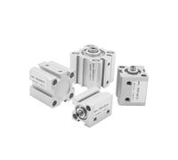 RCGKNNMUZ Pneumatic Cylinder 12/16/20 Bore Double Acting 5-100mm Stroke Compact Thin Air Cylinders 1Pcs(Stroke 80mm,Bore 16mm)
