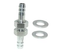 RCGOFOLLOW 1/4 Hose Barb Barbed Connector Fitting Home Brewed Projects with Tight Seal Performance On Flexible Hoses Stainless Steel 1/4 Hose Barb Barbed Thru-Bulk