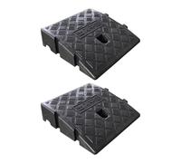 RCGOFOLLOW 2piece Sturdy Mobility Scooter Ramp With PVC Reduce Noise When Crossing Thresholds Door Ramps For Wheelchairs PE, Black, 250 * 270 * 70MM