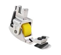 RCGOFOLLOW Adjustable Hemming Tool Sewing Presser Foot Provides Wide Compatibility and Professional Performance for Sewing Enthusiasts Presser Foot Rolled Hemmer, Yellow Gear, 6x3.5cm