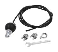 RCGOFOLLOW Adjustable Length Strength Training Cord 5mm Dia With Fitness DIY Pulley Cable Making Every Workout Count At Home Fitness DIY Pulley Cable Biceps Attachments Home, Black, 400cm