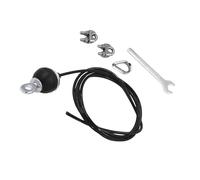 RCGOFOLLOW Adjustable Length Strength Training Cord 5mm Dia With Fitness DIY Pulley Cable Making Every Workout Count At Home Fitness DIY Pulley Cable Biceps Attachments Home, Black, 350cm