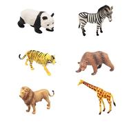 RCGOFOLLOW Animals Models Figures Set Gift For Collectors Includes Unique Realistic Designs Of Various Jungle Animals Kids African Animal Playset Miniature Jungle Animal