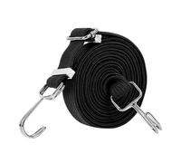 RCGOFOLLOW Bungee Cord With Hooks Robust Heavy Duty Straps For Securing Gear Tents And Cargo Antirust And Won't Bend Or Break. Adjustable for Buckle Allows To Hooking End Hooks And, Black, 1m