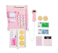 RCGOFOLLOW Cash Register Toy Pretend Play Role Play With Supermarket Checkout Toy Teaching Kids Math Skills Through Fun Grocery Playset With Scan Machine And Credit Card