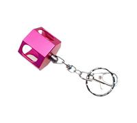 RCGOFOLLOW Chalk Keychain Box Compact Storage For Billiard Chalk Keeps Essentials Organized While On Move Between Games Snooker Pool Keychain Boxes Pocket, Pink, 3x8.7cm