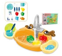 RCGOFOLLOW Circulating Water Kitchen Sink Toy Educational And Entertaining For Kids Making More Realistic And Fun For Children. Is, yellow